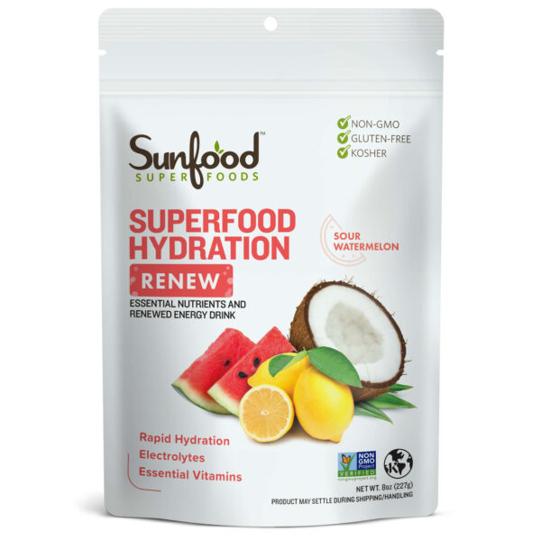 Sunfood, Superfood Hydration Renew, Sour Watermelon, 8 oz (227 g)