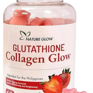 Glutathione Collagen Glow Gummies : حلوى الجلوتاثيون المبيضة والمحفزة للكولاجين.
