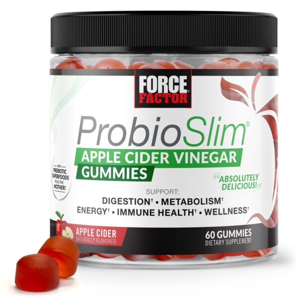 Force Factor Probioslim, Apple Cider Vinegar, 60 Gummies