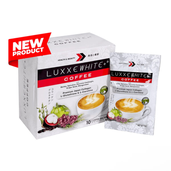 Luxxe White Coffee with Collagen and Glutathione, 10 sachets
