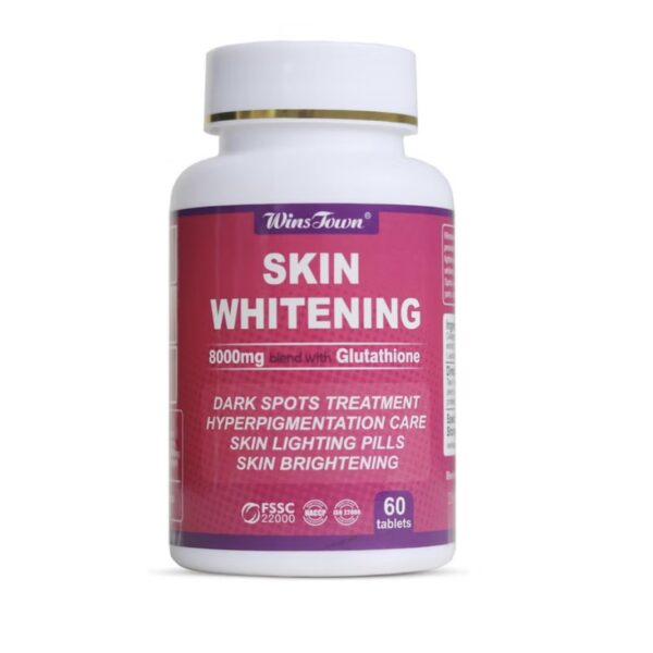 Glutathione Skin Whitening Tablets, Dark Spot & Acne Scar Remover, 8000mg, 60 count