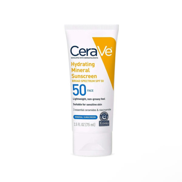 CeraVe Hydrating Mineral Sunscreen SPF 50 Face, 75ml
