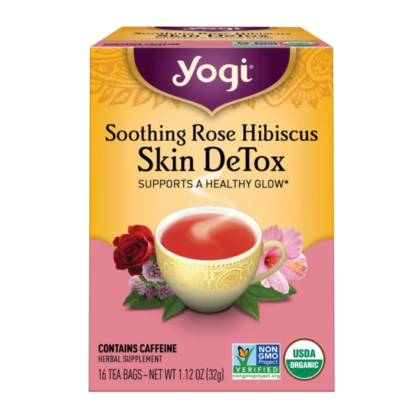 Yogi Tea, Skin DeTox, Soothing Rose Hibiscus, 16 Tea Bags