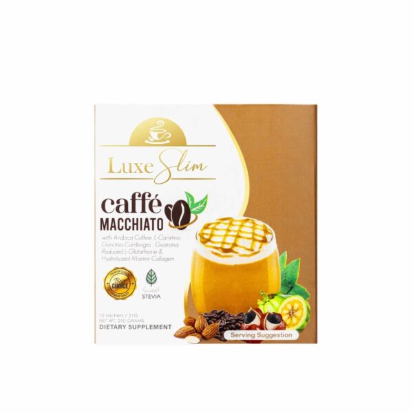 Luxe Slim Cafe Macchiato, Collagen and Glutathione, 21g x 10 Sachets