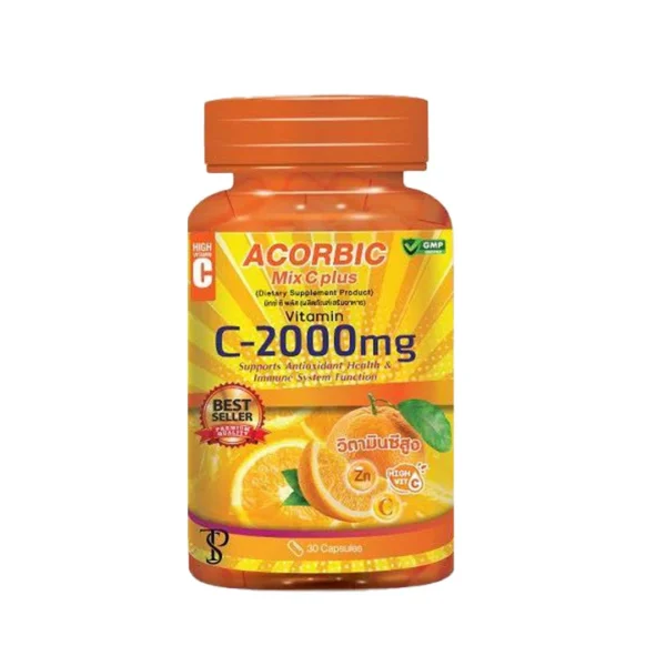 Acorbic Mix Cplus, Vitamin C, 30 Capsules