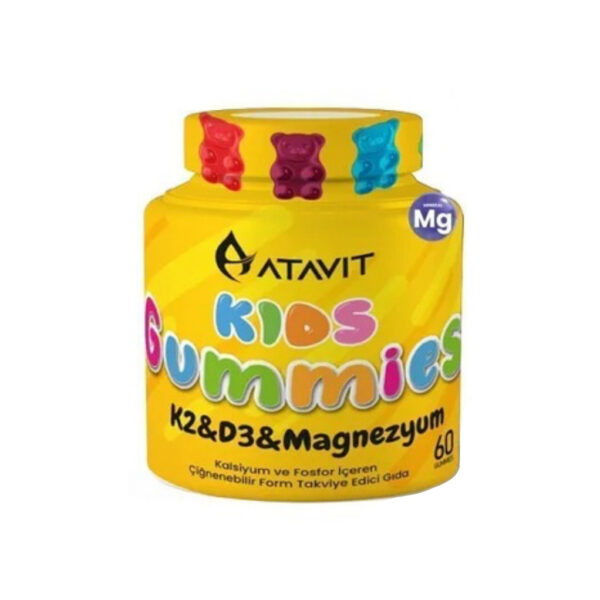 Atavit Kids Gummies, D3 K2 Magnezyum, 60 Tablets