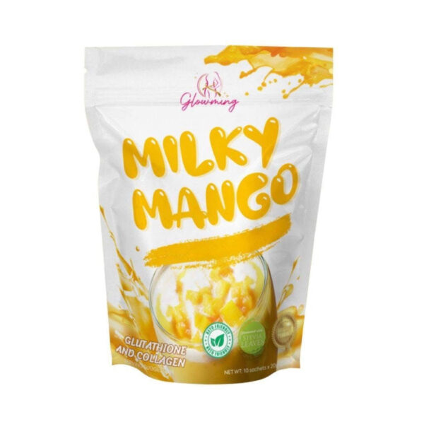 Cris Cosmetics Milky Mango Glutathione and Collagen Drink, 10 Sachets
