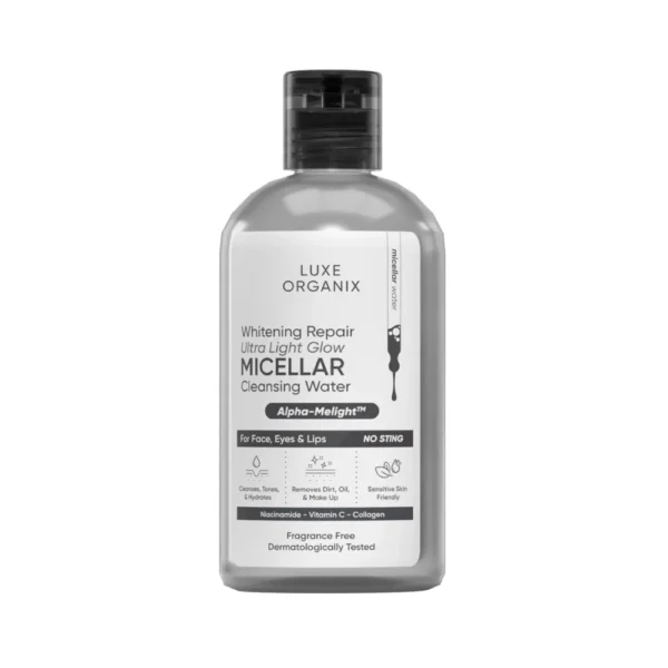 Luxe Organix Whitening Repair Ultra Light Glow Micellar Cleansing Beauty Water, 300ml