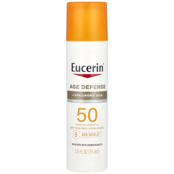 Eucerin, Lightweight Sunscreen Lotion For Face, SPF 50, Fragrance Free, 75 ml