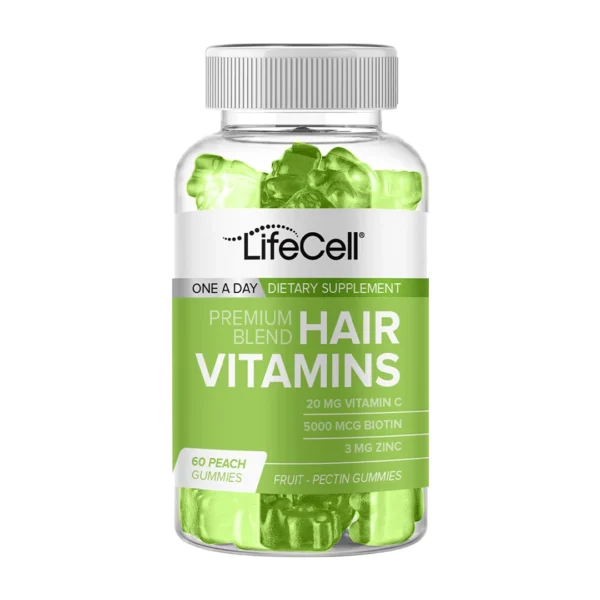 Lifecell Vitamins Vitamin C Biotin Zinc, Hair Vitamins, 60 Gummies