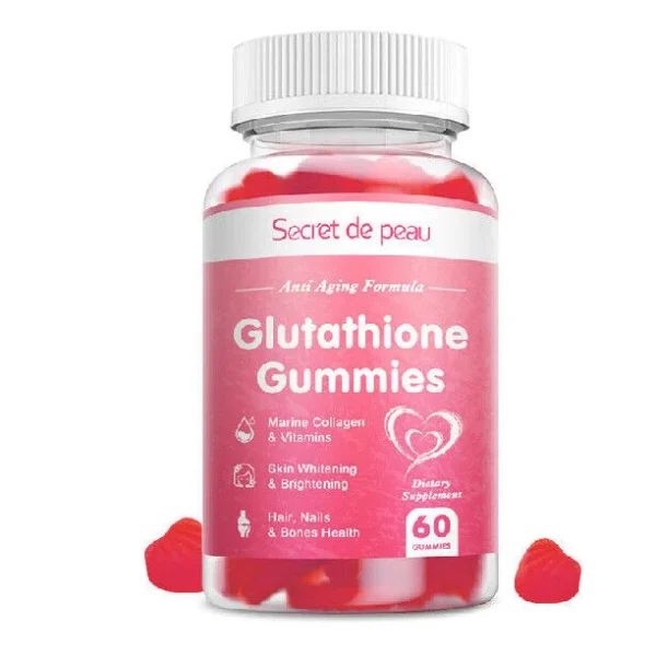 Glutathione, Gummies Skin Whitening, Anti-Aging, 60 Pieces