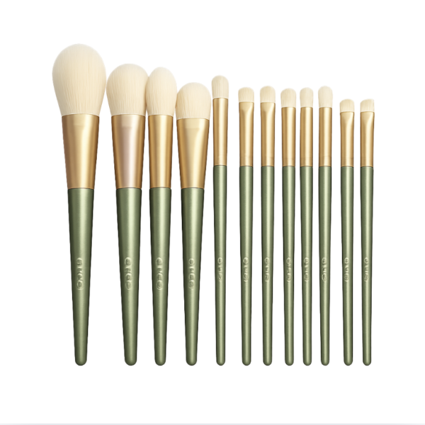 Gu.cci Green Luxury Makeup Brush Set with Storage Case